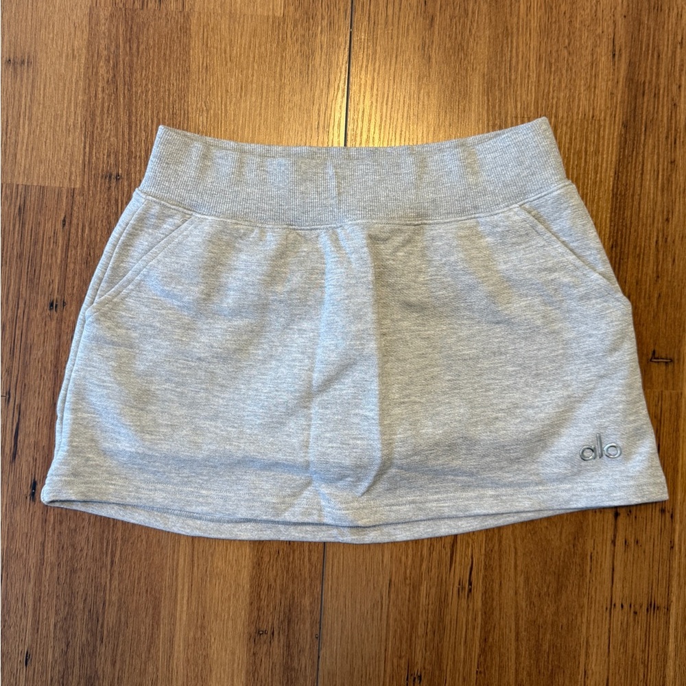 Alo Accolade Gray Mini Skirt